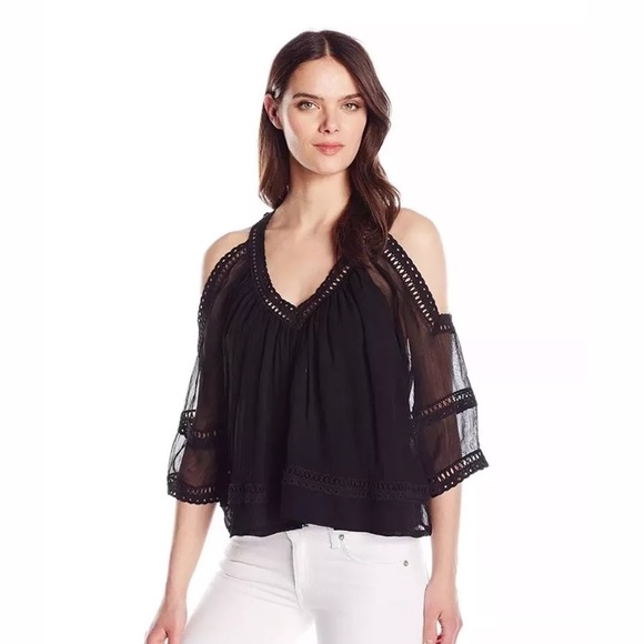 Rebecca Minkoff Tops - Rebecca Minkoff cold shoulder deneuve peasant top